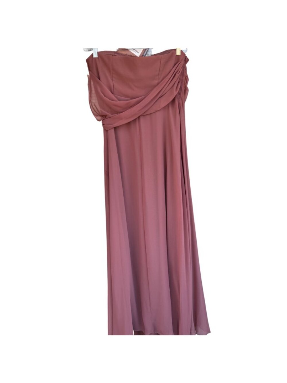 Birdy Grey Pink Bridesmaid Dress Matching Bow Tie Set Large Elegant Formal Wear - Picture 2 of 16